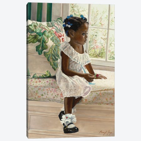 Waiting For Daddy Canvas Print #MJY4} by Merryl Jaye Canvas Art Print