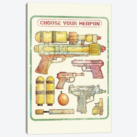 Choose Your Weapon Canvas Print #MKB10} by Mike Koubou Canvas Wall Art