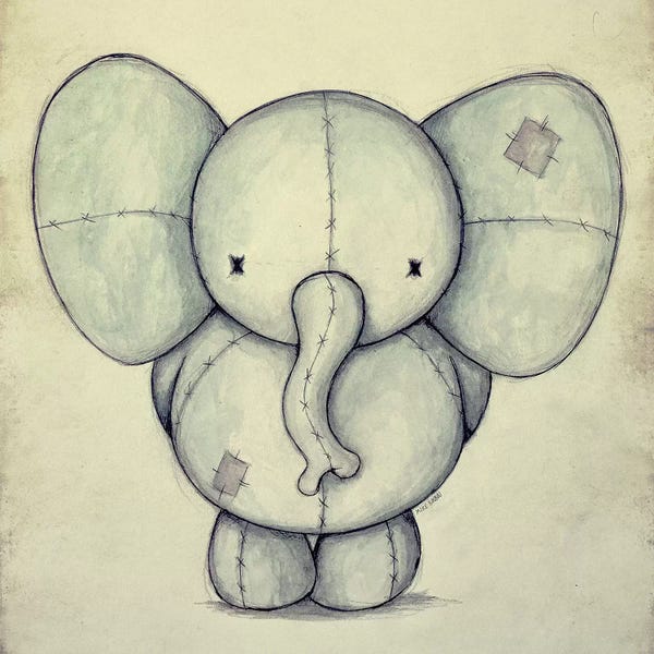 Children's Illustrations: Cute Elephant by Mike Koubou