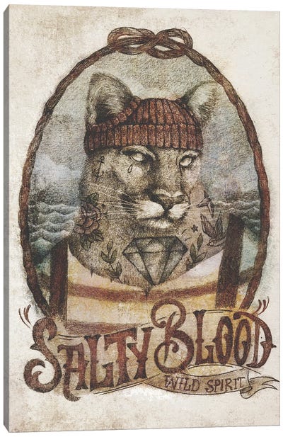 Salty Blood Canvas Art Print - Mike Koubou
