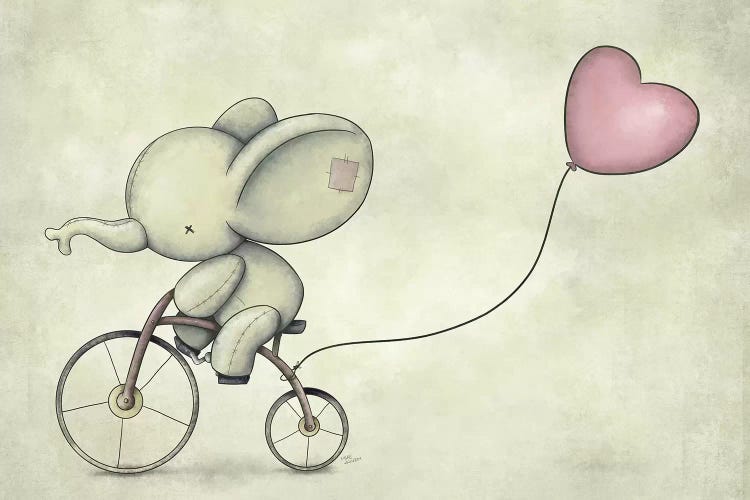 Cute Elephant Riding A Bike II