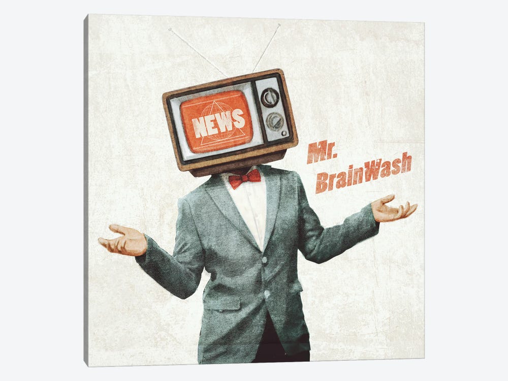 Mr Brainwash by Mike Koubou 1-piece Canvas Art Print