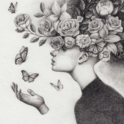 Flowers by Mike Koubou canvas print