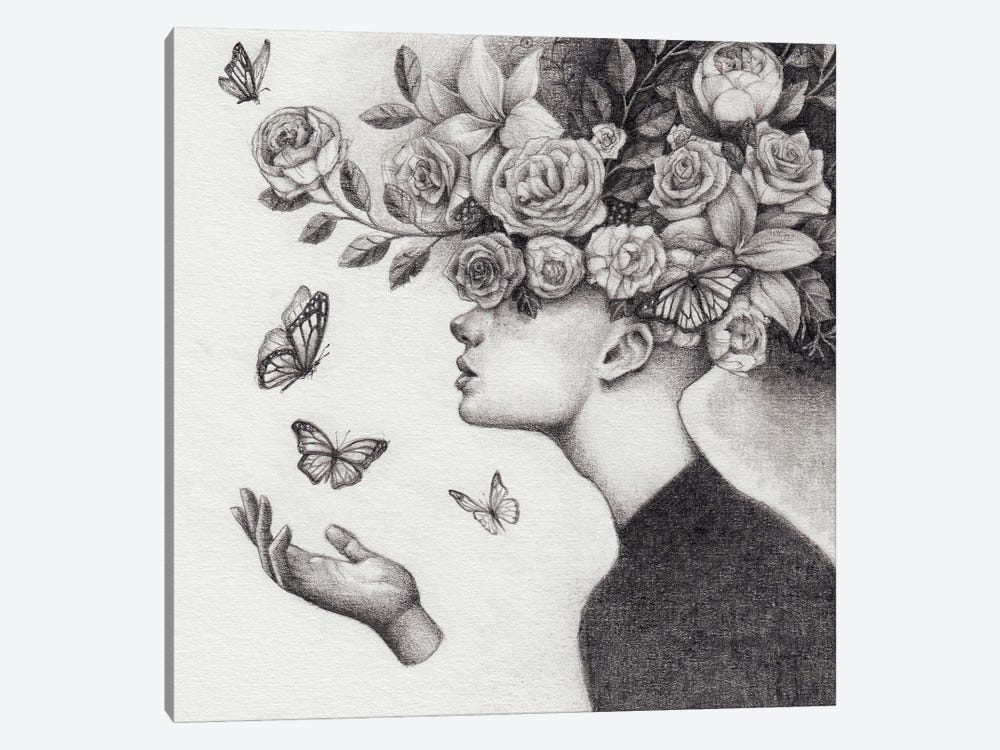 Flowers by Mike Koubou 1-piece Canvas Print