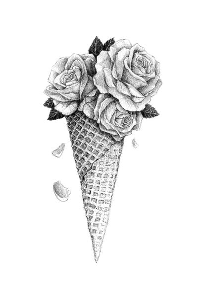 Black & White Florals: Ice Flower by Mike Koubou