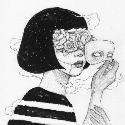 Mask by Mike Koubou canvas print