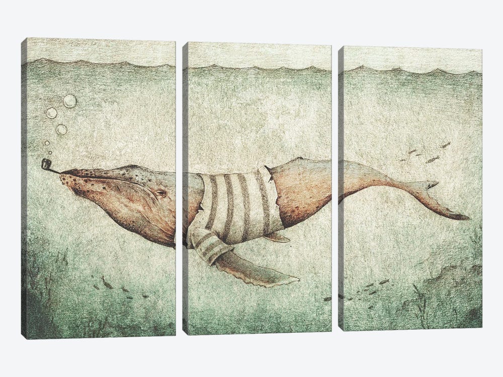 Sailor Of The Deep Ocean by Mike Koubou 3-piece Canvas Art Print