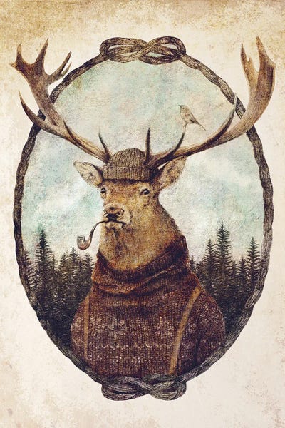 Thinking Wild II by Mike Koubou framed canvas print