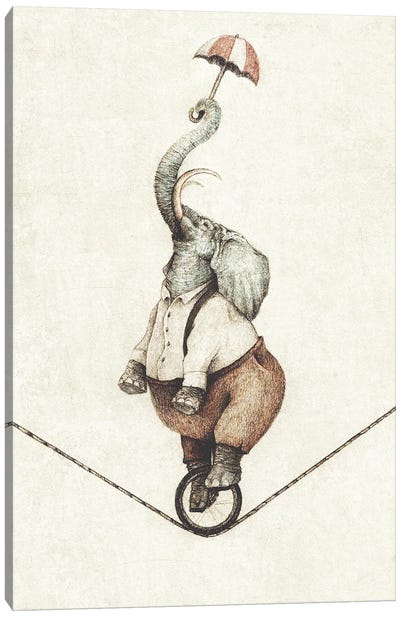 Elliot Canvas Art Print - Elephant Art