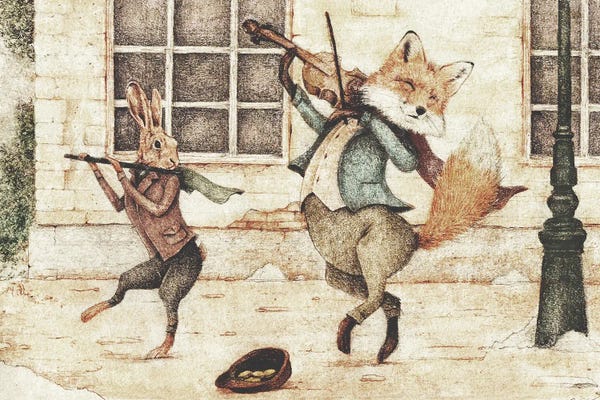 Foxes: Street Musicians by Mike Koubou