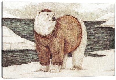 Polar Sailor Canvas Art Print - Polar Bear Art