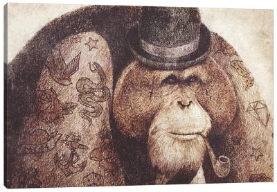 Dont Mess With Bill Canvas Art Print - Orangutans