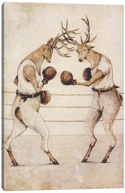 Wild Boxing Canvas Art Print - Boxing Art