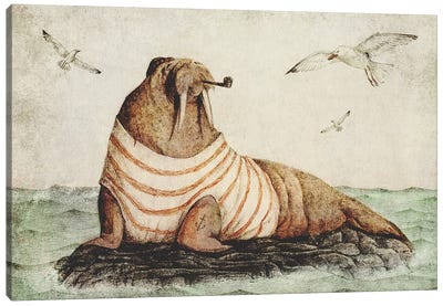 Sailor Canvas Art Print - Walrus Art