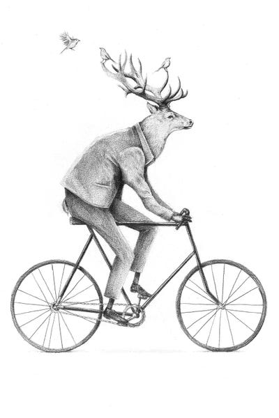 Even A Gentleman Rides by Mike Koubou canvas print