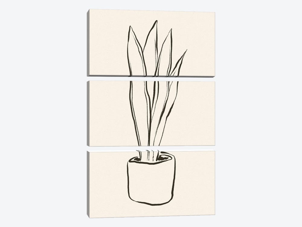 Plant Pot by Mike Koubou 3-piece Art Print