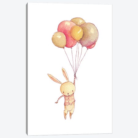 Flying Bunny Canvas Print #MKB24} by Mike Koubou Canvas Artwork