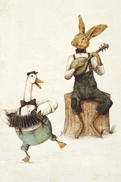 Feathered And Furry Harmony by Mike Koubou canvas print