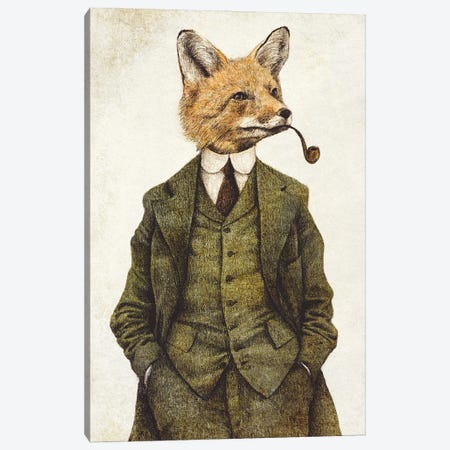The Fox Canvas Print #MKB265} by Mike Koubou Canvas Wall Art