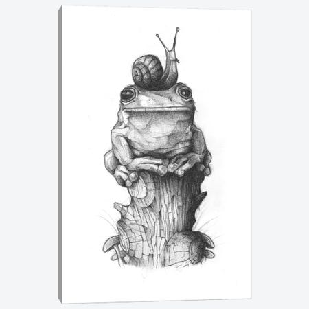 Frog And Snail II Canvas Print #MKB26} by Mike Koubou Canvas Artwork