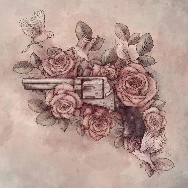 Guns & Flowers by Mike Koubou wall art