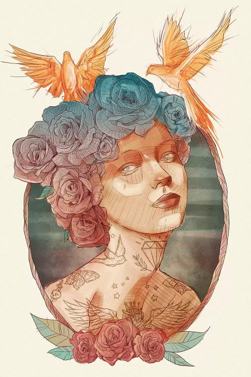 Lady by Mike Koubou wall art