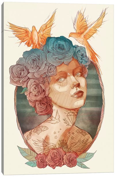 Lady Canvas Art Print - Mike Koubou