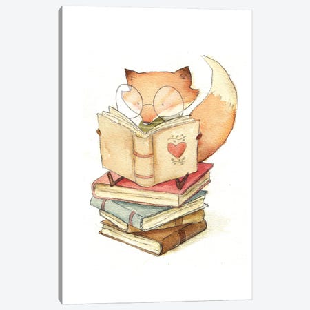 Book Lover Canvas Print #MKB4} by Mike Koubou Canvas Wall Art
