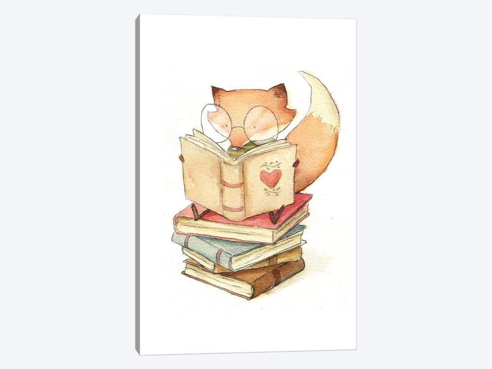 Book Lover by Mike Koubou 1-piece Canvas Print