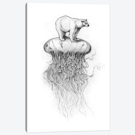 Polar Bear And Jellyfish II Canvas Print #MKB52} by Mike Koubou Canvas Wall Art