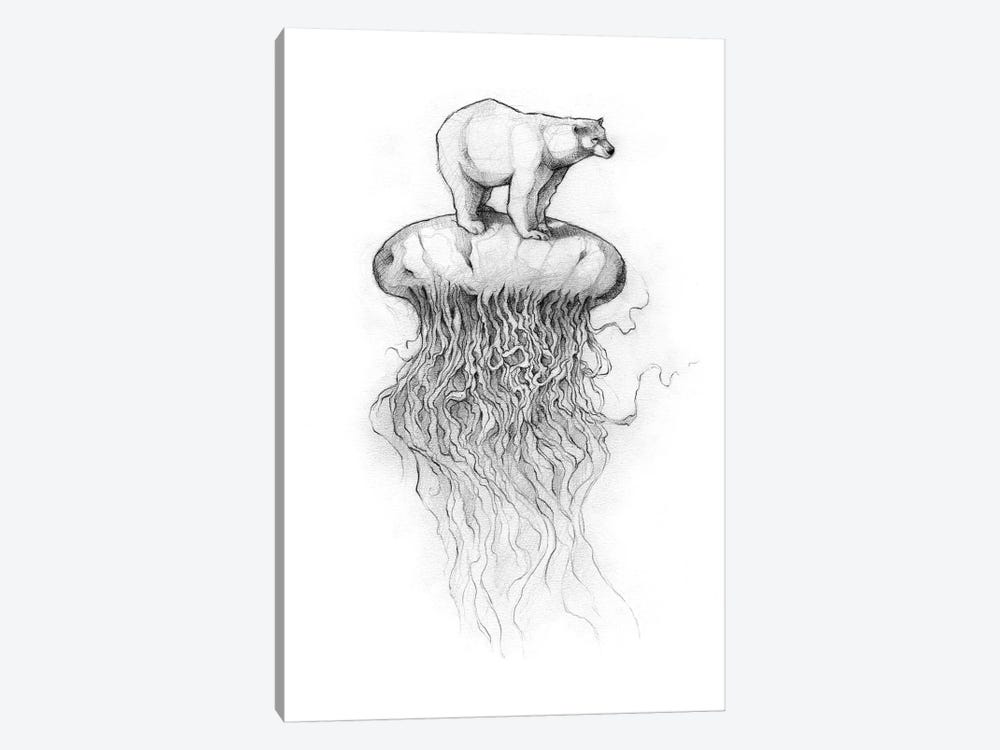 Polar Bear And Jellyfish II by Mike Koubou 1-piece Canvas Artwork