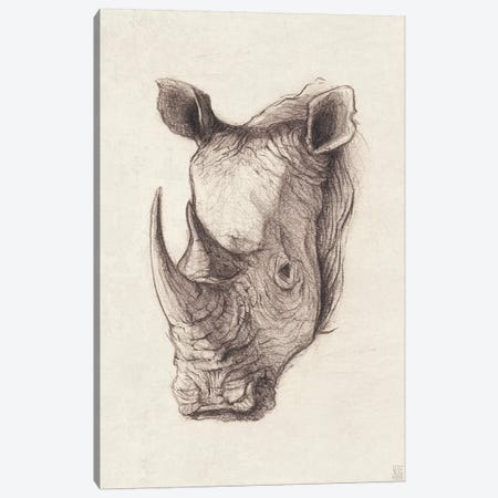 Rhinoceros I Canvas Print #MKB55} by Mike Koubou Canvas Print