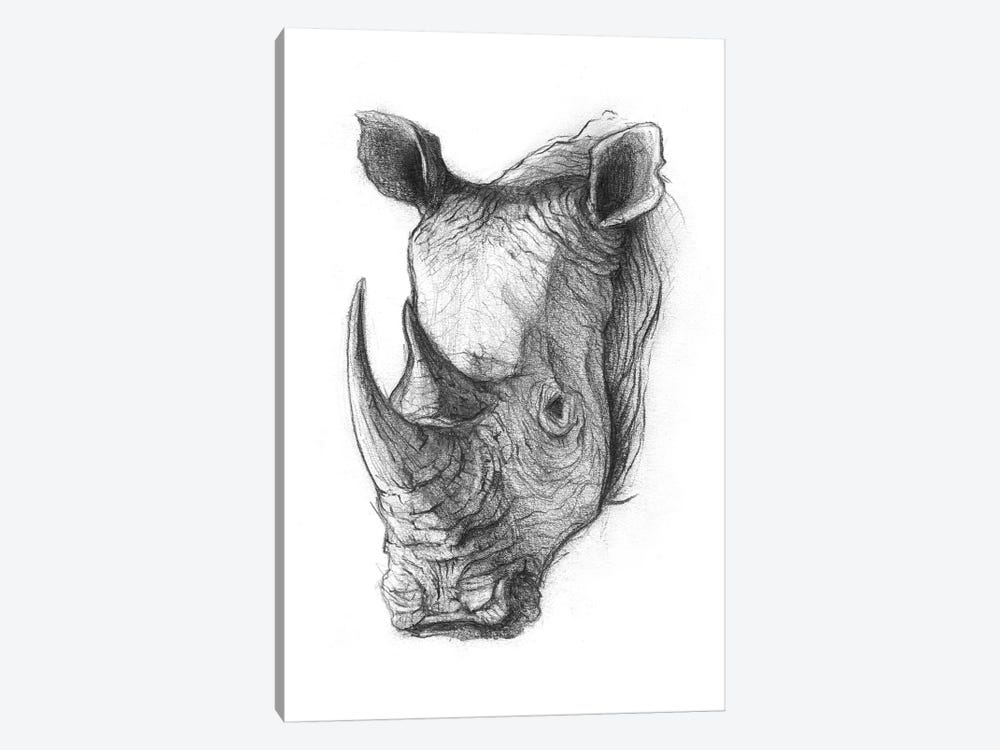 Rhinoceros V by Mike Koubou 1-piece Canvas Wall Art