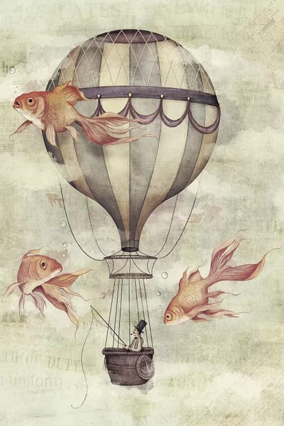Kids Transportation Art: Skyfisher by Mike Koubou