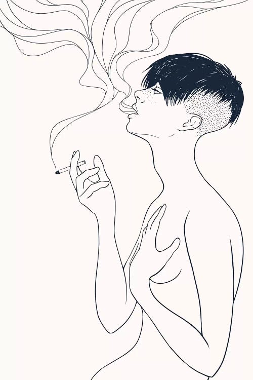 Smoking by Mike Koubou wall art