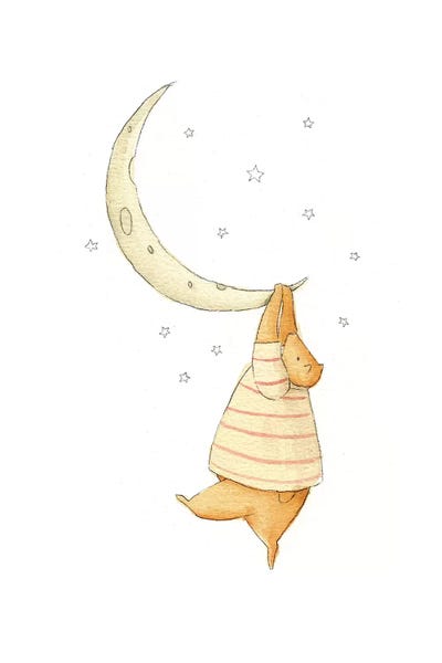 Book illustrations: Stuck On The Moon I by Mike Koubou