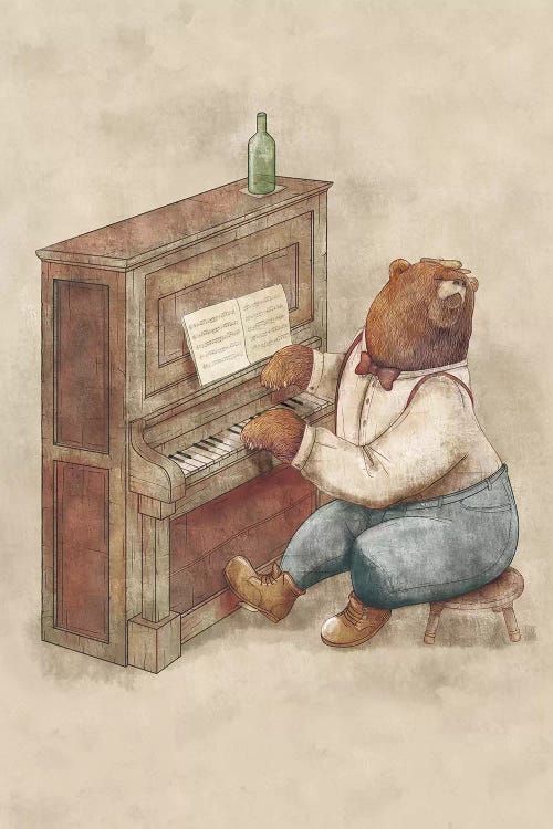 The Pianist by Mike Koubou wall art