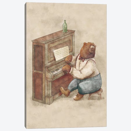 The Pianist Canvas Print #MKB67} by Mike Koubou Canvas Art