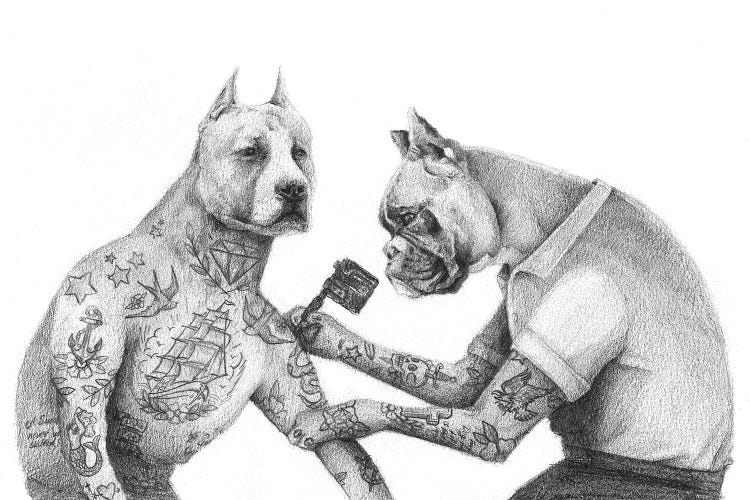 The Tattooist by Mike Koubou wall art