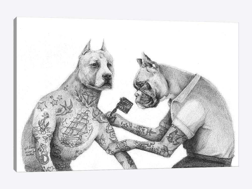 The Tattooist by Mike Koubou 1-piece Canvas Art Print