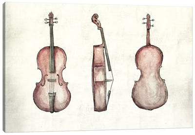 Cello Canvas Art Print - Mike Koubou