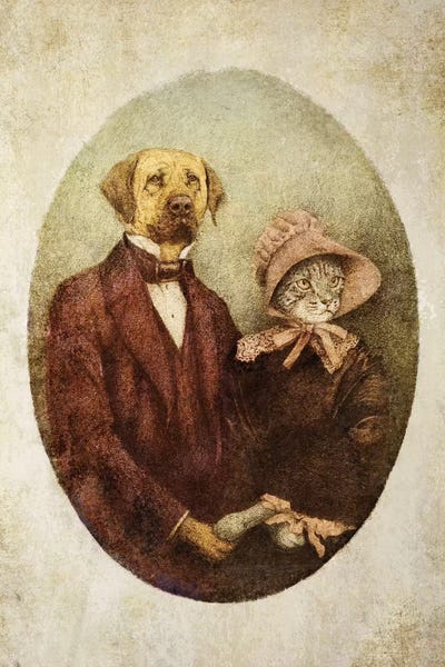 Couple II by Mike Koubou framed canvas print