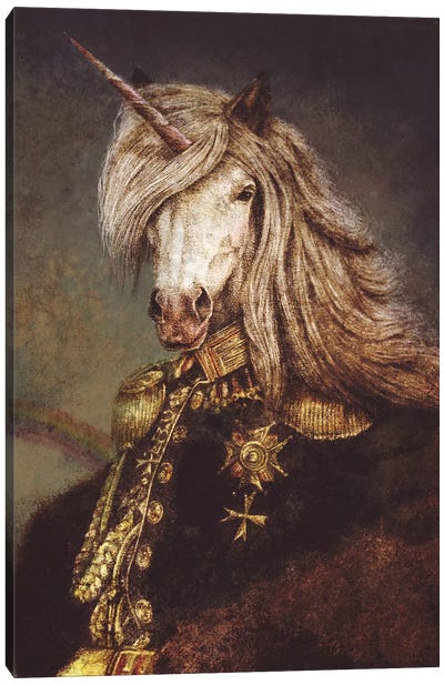 The Count of Wonderland II Canvas Art Print - Unicorn Art