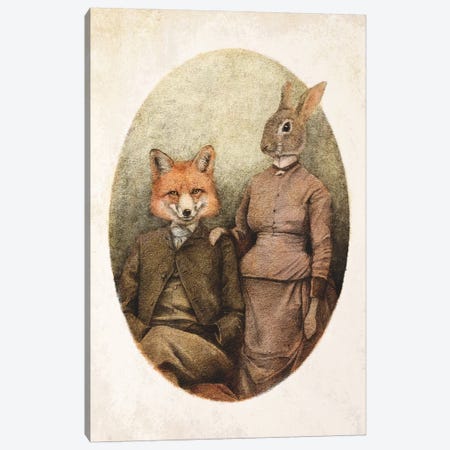 The Foxes II Canvas Print #MKB86} by Mike Koubou Canvas Artwork