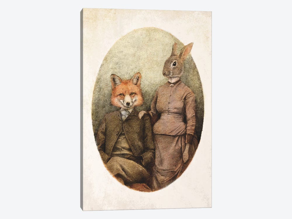 The Foxes II by Mike Koubou 1-piece Canvas Print