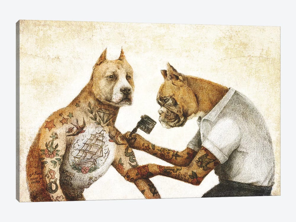 The Tattooist II by Mike Koubou 1-piece Canvas Art