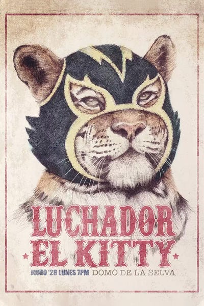 El Kitty by Mike Koubou framed canvas print