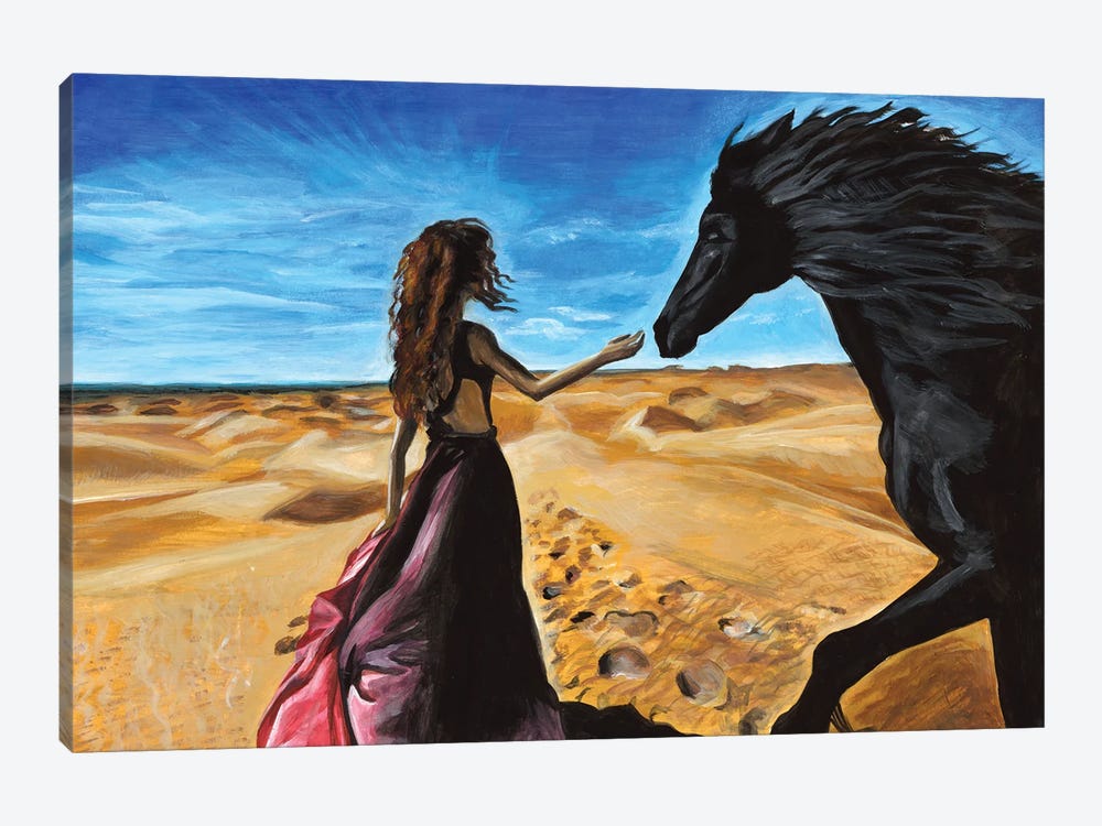 Woman In A Desert by Mila Kochneva 1-piece Canvas Print