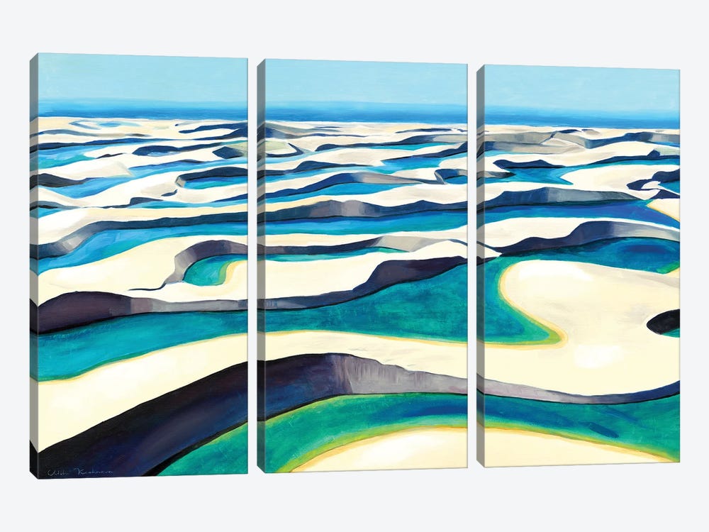 The Magical Desert II - Lencois Maranhenses by Mila Kochneva 3-piece Canvas Artwork