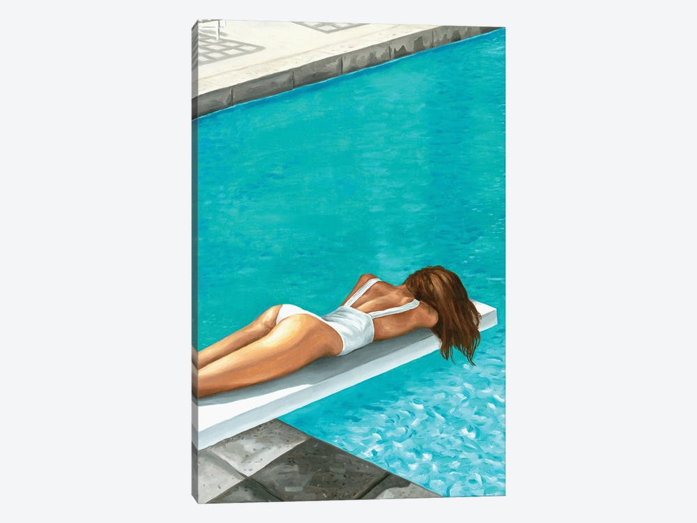 By The Swimming Pool by Mila Kochneva 1-piece Canvas Art